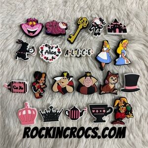 Alice In Wonderland Croc Charms